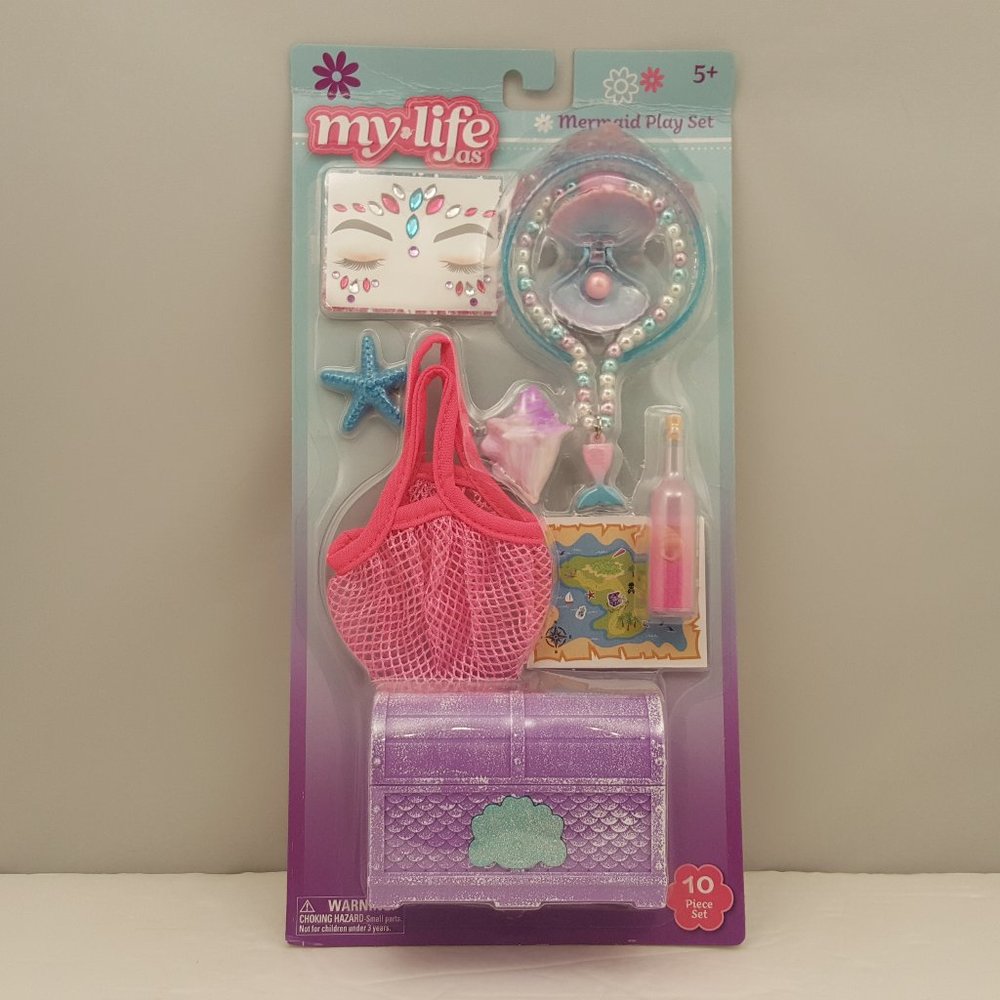 ❌SOLD❌My Life As Mermaid Play Set for 18" Dolls | 10 Piece Set | WM1329 | NEW - Picture 1 of 4
